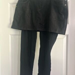 Athleta Black “Jean” Skirt with Attached Leggings